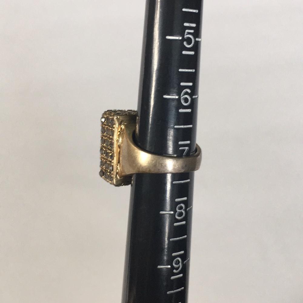 Lia Sophia Cubist Heavy Stone Encrusted Ring 7 - Picture 6 of 7